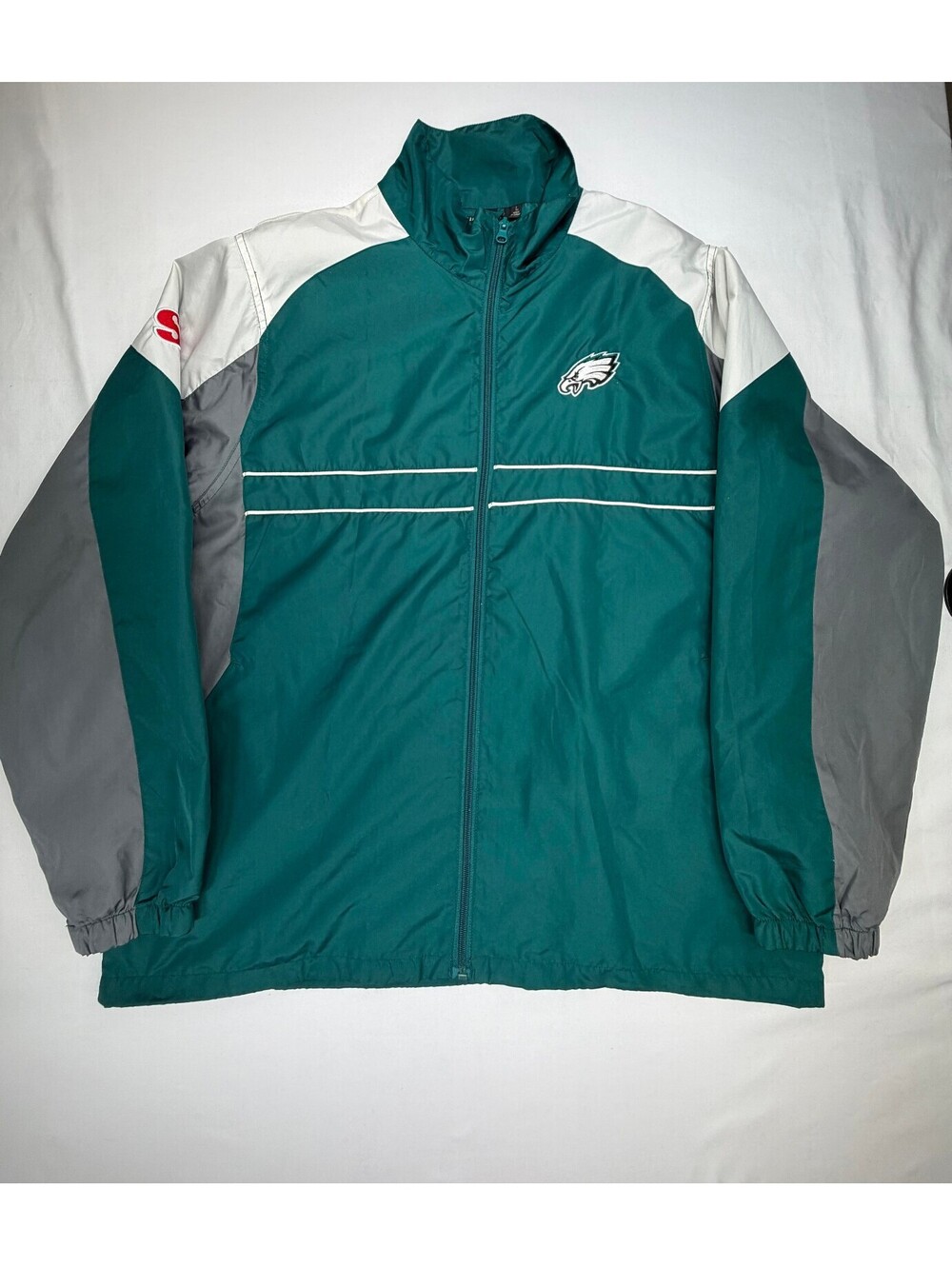 Dunbrooke Men's Windbreaker Jacket Philadelphia Eagles Full Zip Size Large Green